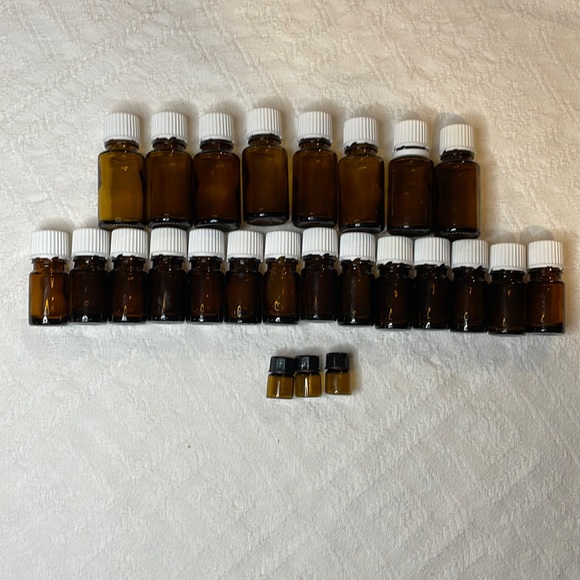 25 Young Living EMPTY Essential Oil Bottles 15 ml 5 ml and smaller